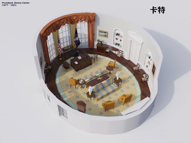 椭圆形办公室”演变史！凯发国际平台美国白宫“(图14)